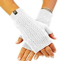 Mrežaste pletene rukavice bez prstiju, merino vuna, mala, zelena