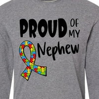 Inktastic ponosni na moju nećaksku autizmu za slagalicu majica s dugim rukavima