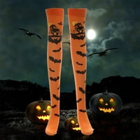 1pair Halloween Cosplay seksi čarape nad koljenom visoke čarape uzorak šišmiša duge čarape za žene djevojke