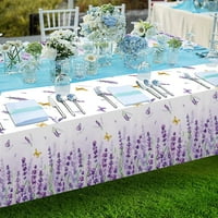 -Dake ljetni cvjetni pravokutnik stolnjak, cvjetni ukrasni stol krpa za trpezarijski stol, proljetna
