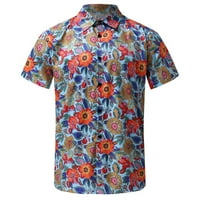 Muška ležerna majica kratkih rukava s majicom Spring Summer Majica Cvjetna havajska plaža Tropical Top