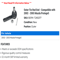 Vanjski kravatni šipka - kompatibilan sa - Mazda Protege5