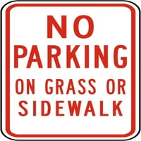 Promet i skladišni znakovi - bez parkirališta na travi ili trotoaru Zik Z aluminijski znak Street Weather
