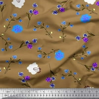 Soimoi zelena mahovina Georgette tkanina odlazi i cvjetna umjetnička dekor tkanina od tiskanog dvorišta široko