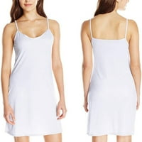 Žene oblače ležerna haljina bez rukava s rukavima s rukavima od pune ljetene ženske haljine bijeli XL