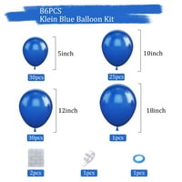 Ballon Arch Kit, Royal Blue Balloon Garland Kit, Klein-plavi balon balona Balloon, različite veličine