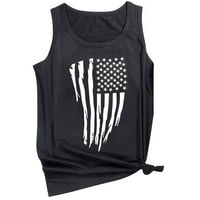 Ženska majica američke zastave 4. jula Dan nezavisnosti Tors Tors Stribes Stripes USA Patriot Crew vrat