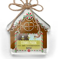 Ornament tiskani jedno obostrani američki vrtovi Como Park Zoo i konzervatorij - MN Božić Neonblond