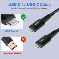 Urban USB C do USB C kabla 1,65ft 100W, USB 2. Kabel za punjenje kabela Brzi naboj za archos kisik 68XL,