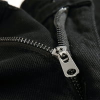 Leesechin teretni hlače za muškarce Novo uske učvršćeno ravna hip-hop Stretch motocikl traper hlača crna 4xl