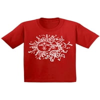 Newwward Styles Sun and Moon Majica majice za djecu Thirt za djecu Indijski uzorak majica za djevojke