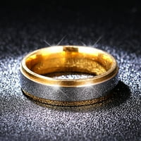 Duhgbne Fashion Gold Titanium čelični polirani prsten za angažman prstenove