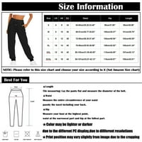 Ženski modni sport St. Patrick's Day za ispis džepne povremene ležerne hlače, crne, xl