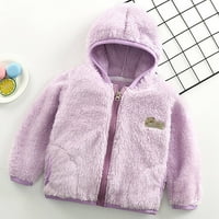Petort Toddler Girl Jacket odijelo Ležerne prilične pamučne platnene kapute Jesen kaput ljubičasta, 140