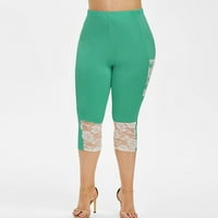 Mafytytpr Capris hlače za žene plus veličine na prodaju Women plus veličine čvrste čipke patchwork elastične