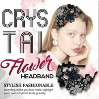 Trake za žene za žene Kristalno cvijeće za glavu žene moda pjenušava kosa za kosu kristalni dodatak za uklanjanje nakita na ugovorima