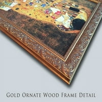Hram Minerva Medica Gold Ornate Wood Framed Canvas Art by Camille Corot