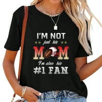 Broj jedan ventilator fudbal mama smiješna košulja Ženska udoban modni kratki čahuri sa grafičkim printom