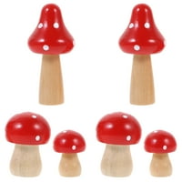 Drvena minijaturna gljiva zanatske ploče Male pejzažne figurice gljiva