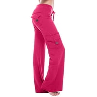 Levmjia ženske joge hlače sa džepovima plus veličine vježbanje na nogama Stretch tipka za struku teretane