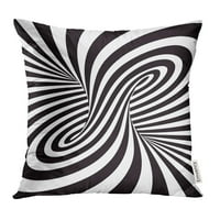 Siva apstraktna crno-bijela spiralna optičkog geometrijskog oblika bacaju jastučnicu za jastuk