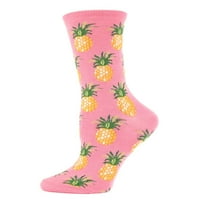 Memoi ananas voćni bambus Bland Screed čarape Confetti Pink Jedna veličina