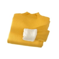 Leuncero Dečiji džemper s dugim rukavima Pulover visoki vrat Toddler Slatki pleteni džemperi Ležerne