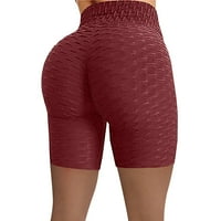 Bacc Yoga Hlače žene naborane visoki struk rastezanje Trkeni fitness yoga hlače Bikerske kratke hlače