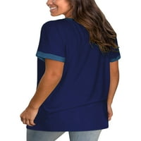 Groanlook ljetni vrhovi za žene V izrez kratkih rukava Osnovne majice Solid Colore labave fit tucinske