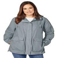 Žena unutar ženske jakne od jakne od jakne od moći plus veličine
