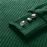 Akiihool žene džemper prevelizirani džemperi za žene V izrez dugih rukava V izrez čvrste boje modnih