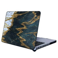 Kompatibilan sa MacBook zrakom Telefonska futrola, zeleno-zlatno-mramor - futrola za silikon zaštite