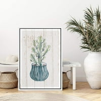 Idea4 zidov uokvireni Canvas Art Corn Cob COB kaktus sa drvenim pločama Botanički biljka ilustracije