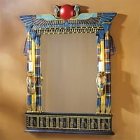 Dizajn Toscano Wadjet egipatski zidni ogledalo sa kobrama scons