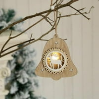 Fnochy Home Tool Božićni ukras Ornament Drveni rezov Privjesak Kreativni božićni zid viseći