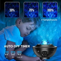 Starry Sky projektor, Star Lamp Lampy Light Kids Noćno svjetlo s daljinskim upravljačem Bluetooth zvučnike,