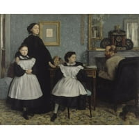 Edgar Degas Black Ornate uokviren dvostruki matted muzej umjetnosti pod nazivom: Porodica Bellelli