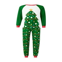 Kuća za odmor Božićne pidžame setovi dugih rukava O vrat + božićno drvce za gaćice za pantalone za spavanje