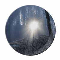 Naučna priroda Tamna šumarska pejzaž ukrasna porculanska posuda za večeru