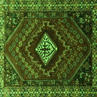 Ahgly Company Zatvoreni kvadrat Perzijski zeleni tradicionalni prostirke, 8 'kvadrat