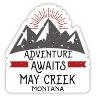 May Creek Montana Suvenir Vinil naljepnica za naljepnicu Avantura čeka dizajn