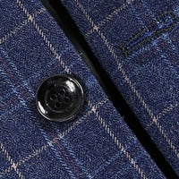 Clearsance Mens British Wool Blend odijelo Blazer Plaid Sport Coats Wool Blund Blazer Jacket Notch Lapel