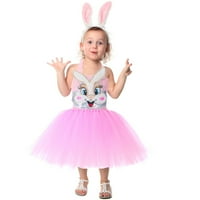 Dječja djevojka odjeća Uskrs djece Djevojka za djevojačke princeze haljina bez rukava slatka zečja haljina