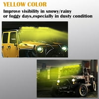 60W Žuti objektiv LED svjetlosna svjetlosna traka Offroad Fog Vozačka lampica 4WD lampica za kamione