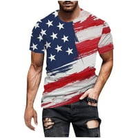 -Hirts za muškarce Skraćena ljetni američka zastava Dan za samostalnost Grafičke majice Patriotske sportske