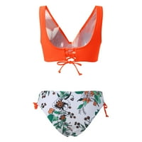 Baycosin kupaći kostim za žene Bikini novi ženski visoki struk u obliku otvorenog natrag bikini sa bojom