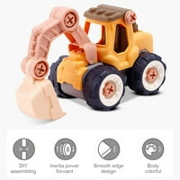 TureClos simulacija DIY Kids Inženjering Građevinski vozila igračka plastična modela Portable Kindergarten