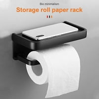 Držač za toaletni papir Aluminijski legura zidni nosač papira Moderno samoljepljivi nosač tkiva sa polica