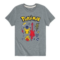 Pokémon - Pokémon punk ikone - grafička majica kratkih rukava za mlade