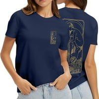 Ljetne vruće košulje za žene Ženska ljetna sazviježđa majica Slatka grafička labava magistrala za kratki